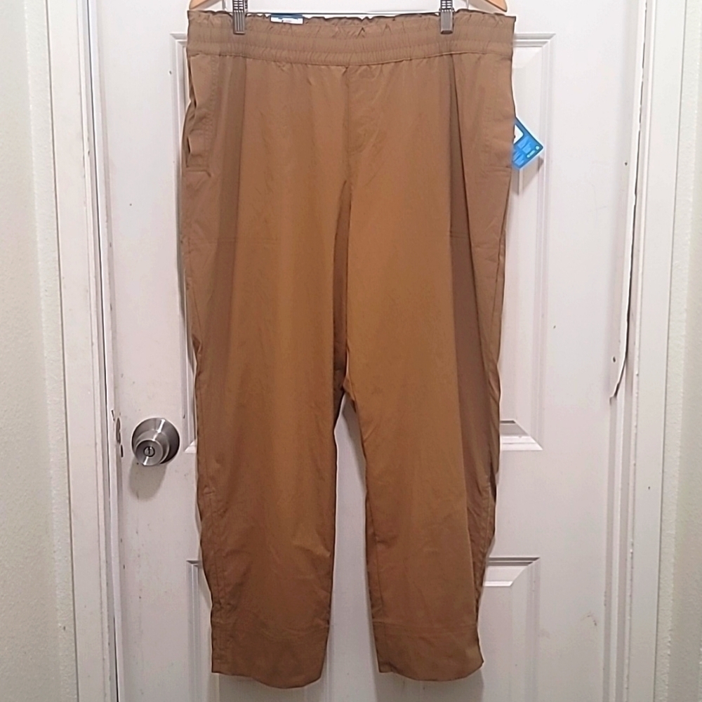 NEW Columbia Elk Outdoor Pants Women's XL Brown Hiking Jogger Lightweight